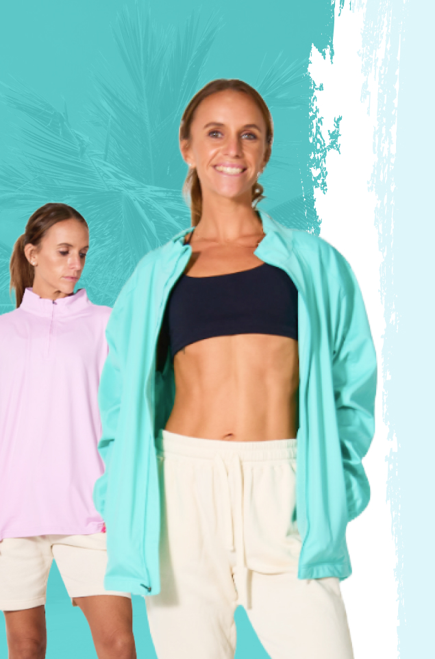 Women's French Terry Long Sleeve Full Zip Hoodie – Saltwater Breeze